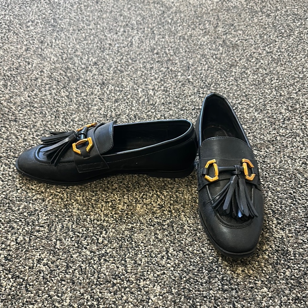 Zara Black Moccasins with Tassels